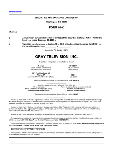 Thumbnail Gray Media
 10-K Annual Report 