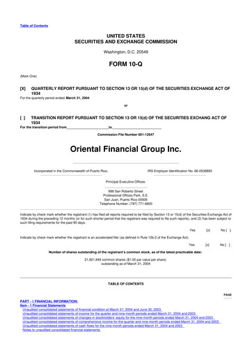 Thumbnail OFG Bancorp
 10-Q Quarterly Report FY 