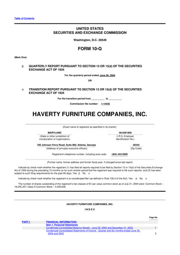 Thumbnail Havertys 10-Q Quarterly Report FY 