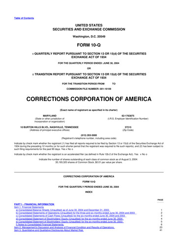 Thumbnail CoreCivic 10-Q Quarterly Report FY 
