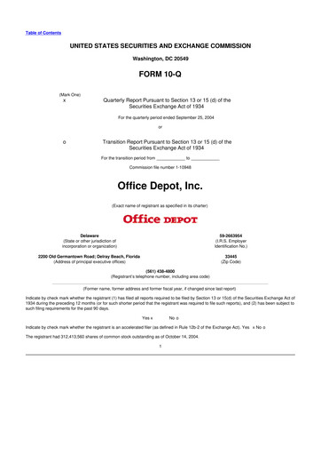 Thumbnail The ODP Corporation
 10-Q Quarterly Report FY 