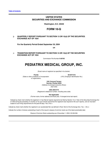 Thumbnail Pediatrix Medical Group 10-Q Quarterly Report FY 