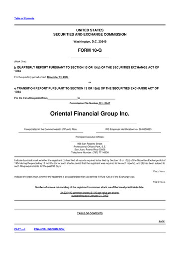 Thumbnail OFG Bancorp
 10-Q Quarterly Report FY 