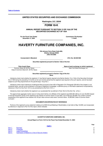 Thumbnail Havertys 10-K Annual Report 
