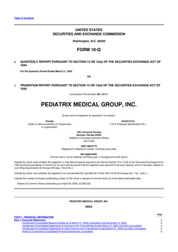 Thumbnail Pediatrix Medical Group 10-Q Quarterly Report FY 