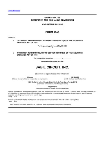 Thumbnail Jabil 10-Q Quarterly Report FY 