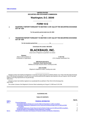 Thumbnail Blackbaud 10-Q Quarterly Report FY 