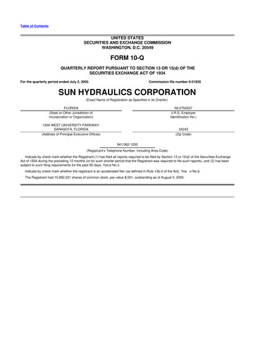 Thumbnail Helios Technologies 10-Q Quarterly Report FY 
