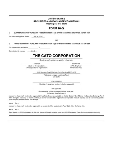 Thumbnail Cato Fashion 10-Q Quarterly Report FY 