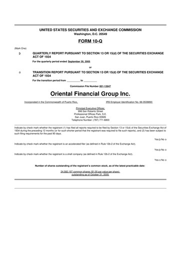 Thumbnail OFG Bancorp
 10-Q Quarterly Report FY 
