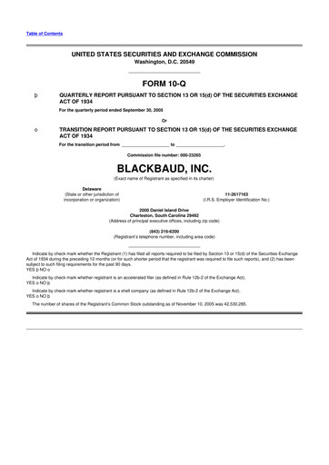 Thumbnail Blackbaud 10-Q Quarterly Report FY 