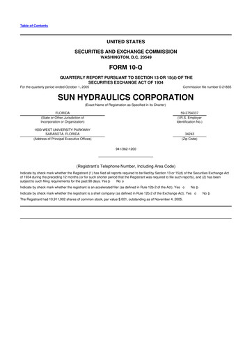 Thumbnail Helios Technologies 10-Q Quarterly Report FY 