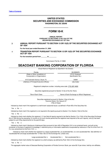 Thumbnail Seacoast Banking 10-K Annual Report 
