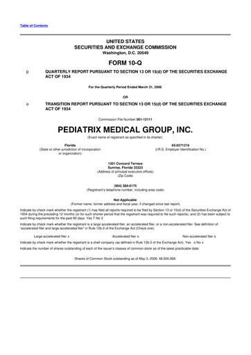 Thumbnail Pediatrix Medical Group 10-Q Quarterly Report FY 
