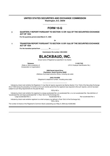 Thumbnail Blackbaud 10-Q Quarterly Report FY 