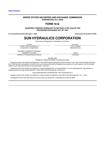 Thumbnail Helios Technologies 10-Q Quarterly Report FY 