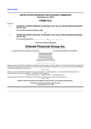 Thumbnail OFG Bancorp
 10-Q Quarterly Report FY 