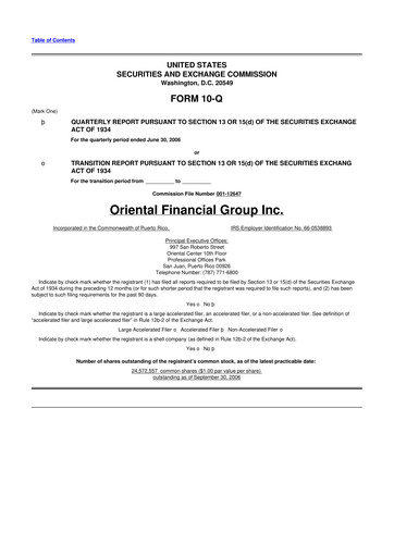 Thumbnail OFG Bancorp
 10-Q Quarterly Report FY 