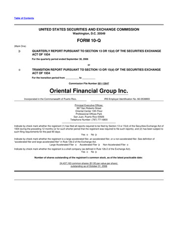 Thumbnail OFG Bancorp
 10-Q Quarterly Report FY 