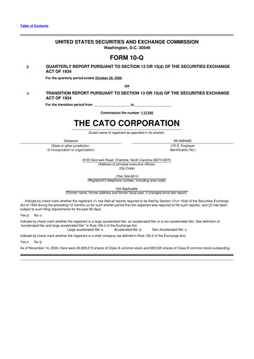 Thumbnail Cato Fashion 10-Q Quarterly Report FY 