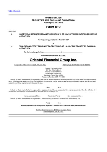 Thumbnail OFG Bancorp
 10-Q Quarterly Report FY 