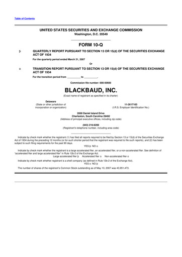 Thumbnail Blackbaud 10-Q Quarterly Report FY 