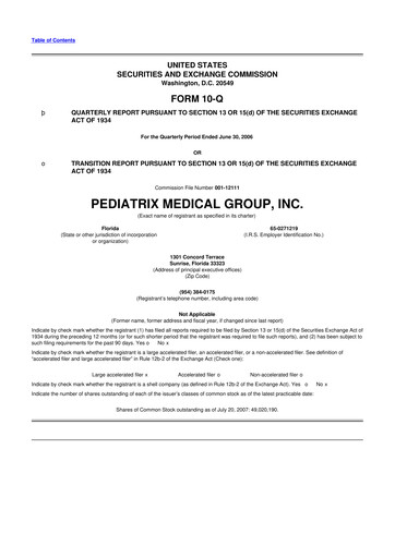 Thumbnail Pediatrix Medical Group 10-Q Quarterly Report FY 