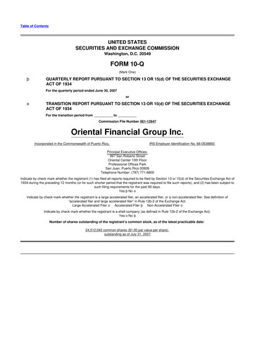 Thumbnail OFG Bancorp
 10-Q Quarterly Report FY 