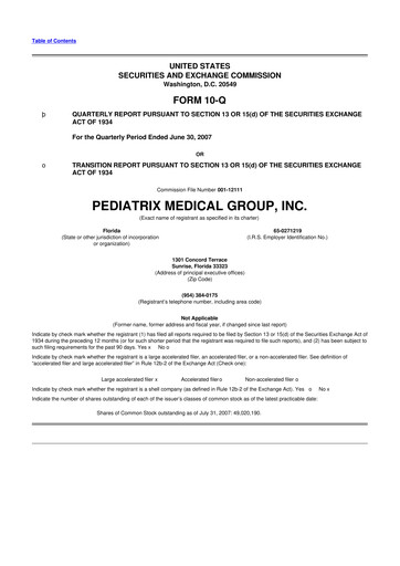 Thumbnail Pediatrix Medical Group 10-Q Quarterly Report FY 
