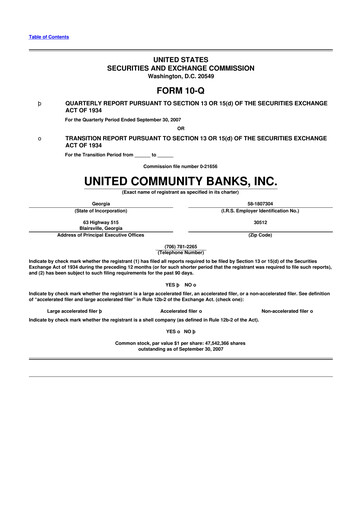 Vorschaubild United Community Bank 10-Q Quartalsbericht  