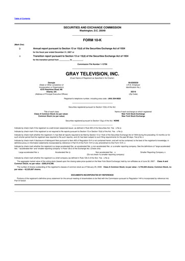 Thumbnail Gray Media
 10-K Annual Report 