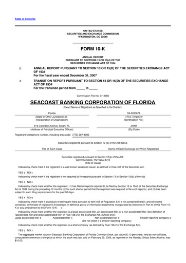 Thumbnail Seacoast Banking 10-K Annual Report 