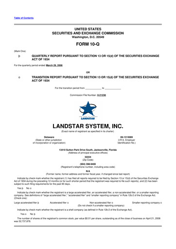 Thumbnail Landstar System
 10-Q Quarterly Report FY 