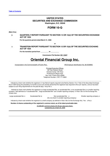 Thumbnail OFG Bancorp
 10-Q Quarterly Report FY 
