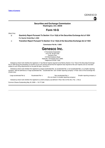 Thumbnail Genesco
 10-Q Quarterly Report FY 