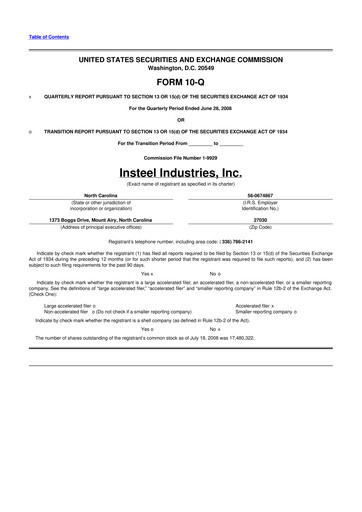 Thumbnail Insteel Industries 10-Q Quarterly Report FY 