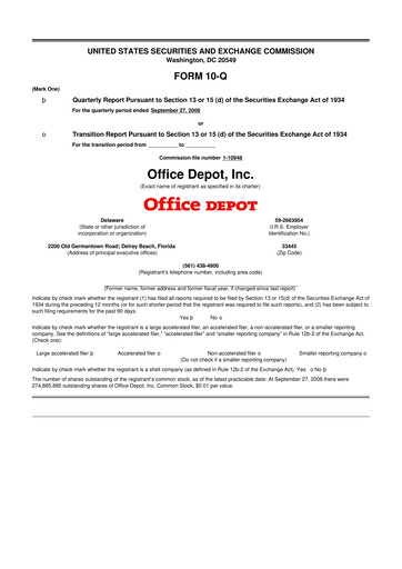 Thumbnail The ODP Corporation
 10-Q Quarterly Report FY 