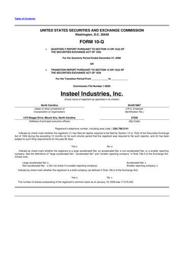 Thumbnail Insteel Industries 10-Q Quarterly Report FY 