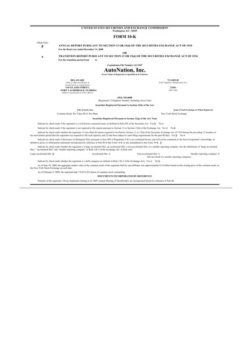 Thumbnail AutoNation 10-K Annual Report 