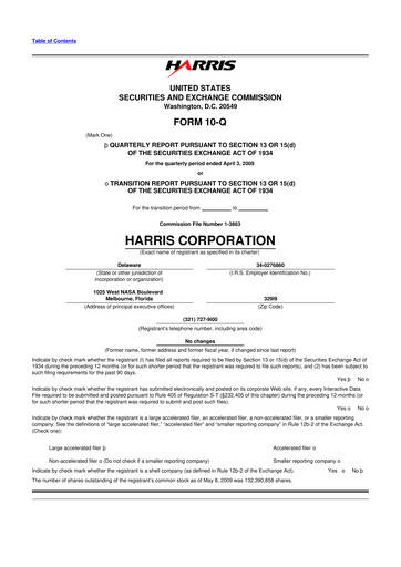 Thumbnail L3Harris Technologies 10-Q Quarterly Report FY 