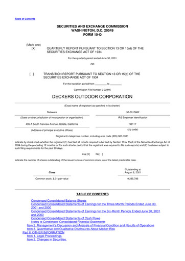 Thumbnail Deckers Brands 10-Q Quarterly Report FY 