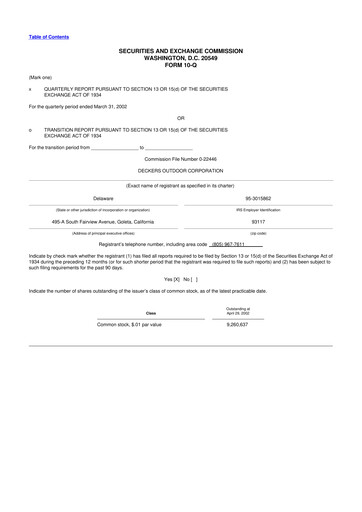 Thumbnail Deckers Brands 10-Q Quarterly Report FY 