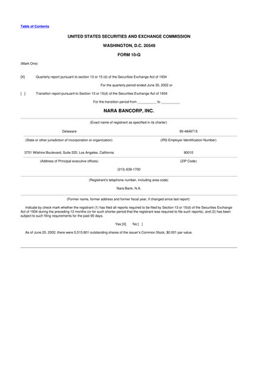 Thumbnail Hope Bancorp 10-Q Quarterly Report FY 