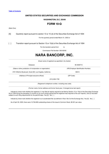 Thumbnail Hope Bancorp 10-Q Quarterly Report FY 