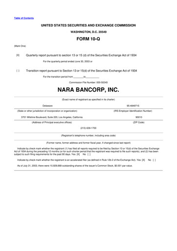 Thumbnail Hope Bancorp 10-Q Quarterly Report FY 