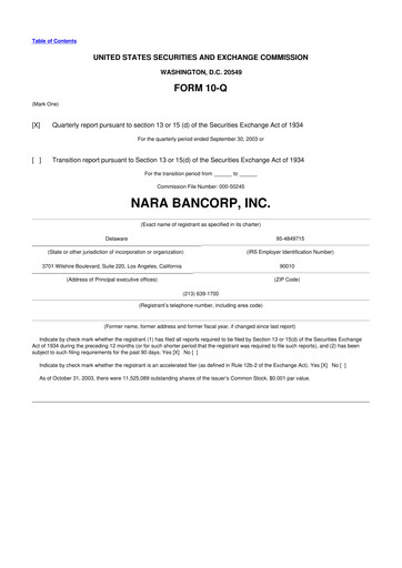 Thumbnail Hope Bancorp 10-Q Quarterly Report FY 