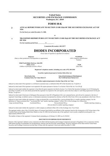 Thumbnail Diodes Incorporated 10-K Annual Report 