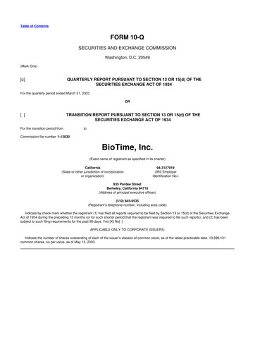Thumbnail Lineage Cell Therapeutics
 10-Q Quarterly Report FY 