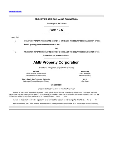 Thumbnail Prologis 10-Q Quarterly Report FY 