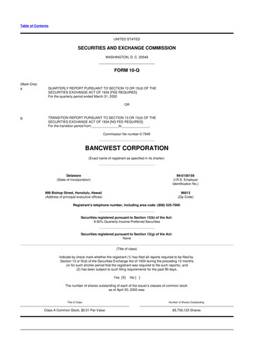 Thumbnail First Hawaiian Bank
 10-Q Quarterly Report FY 